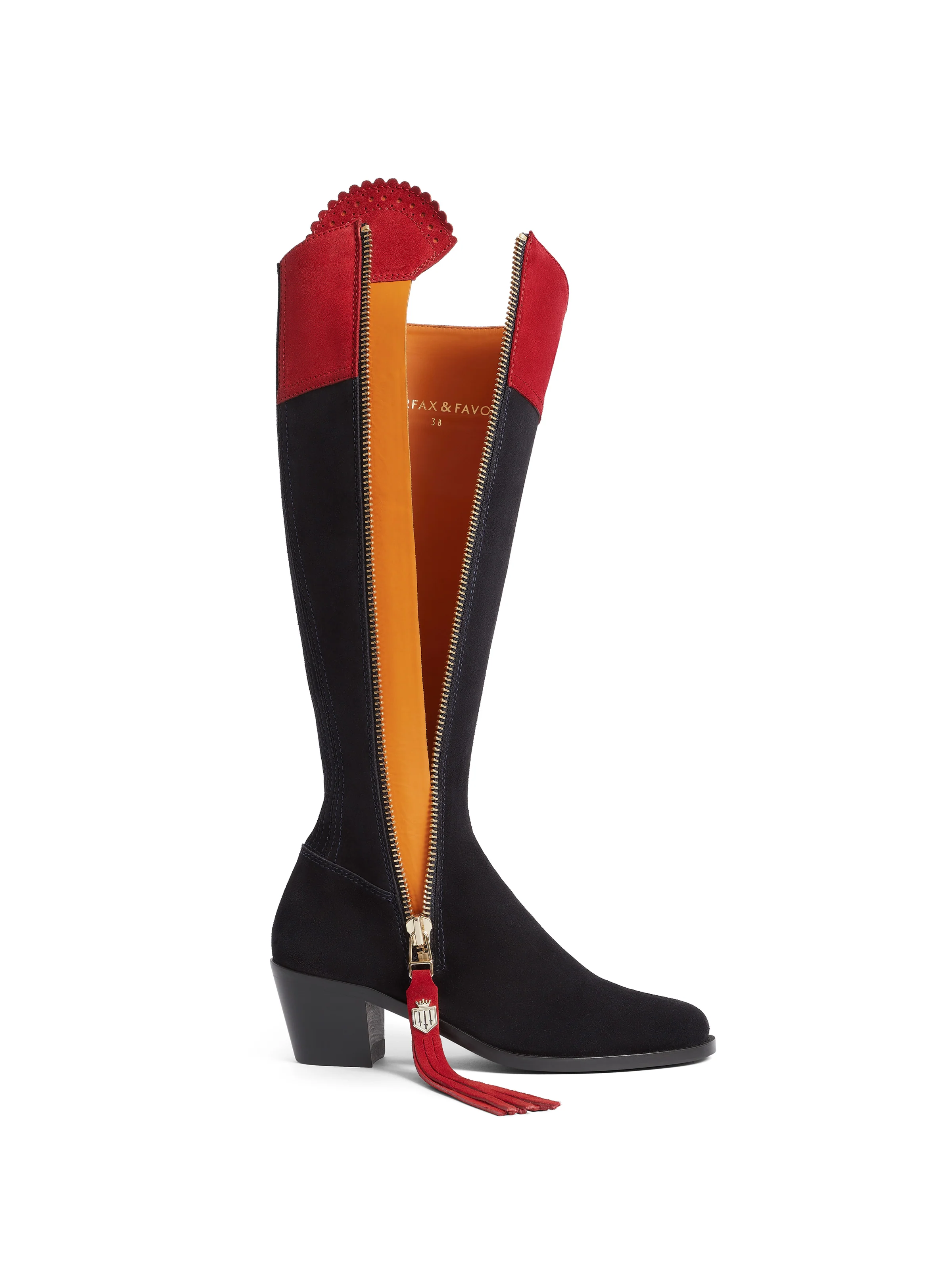 Heeled Regina (Regular Fit) - British Equestrian Red & Navy - Image 3