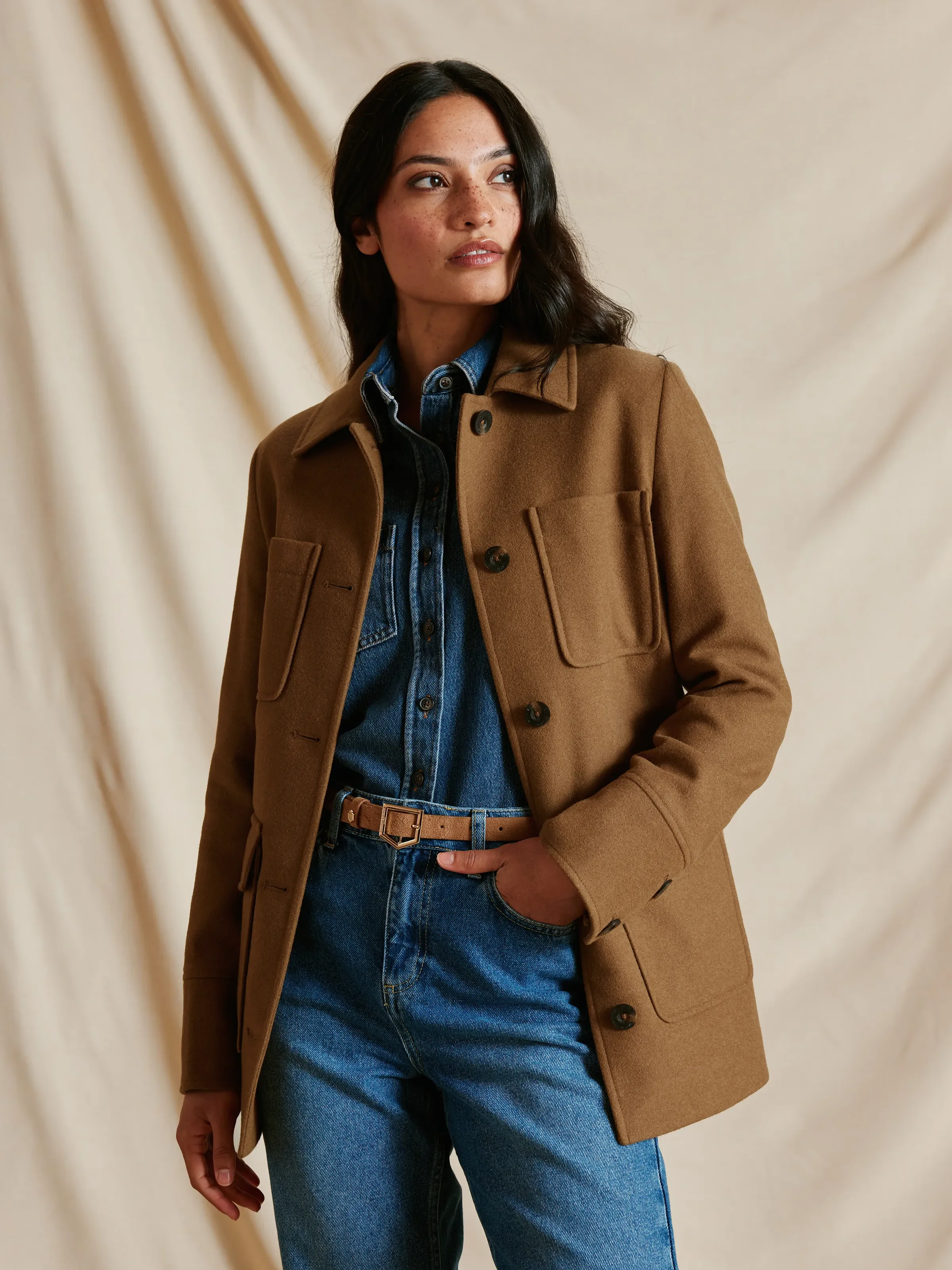 Callie Jacket - Tan Wool - Image 5