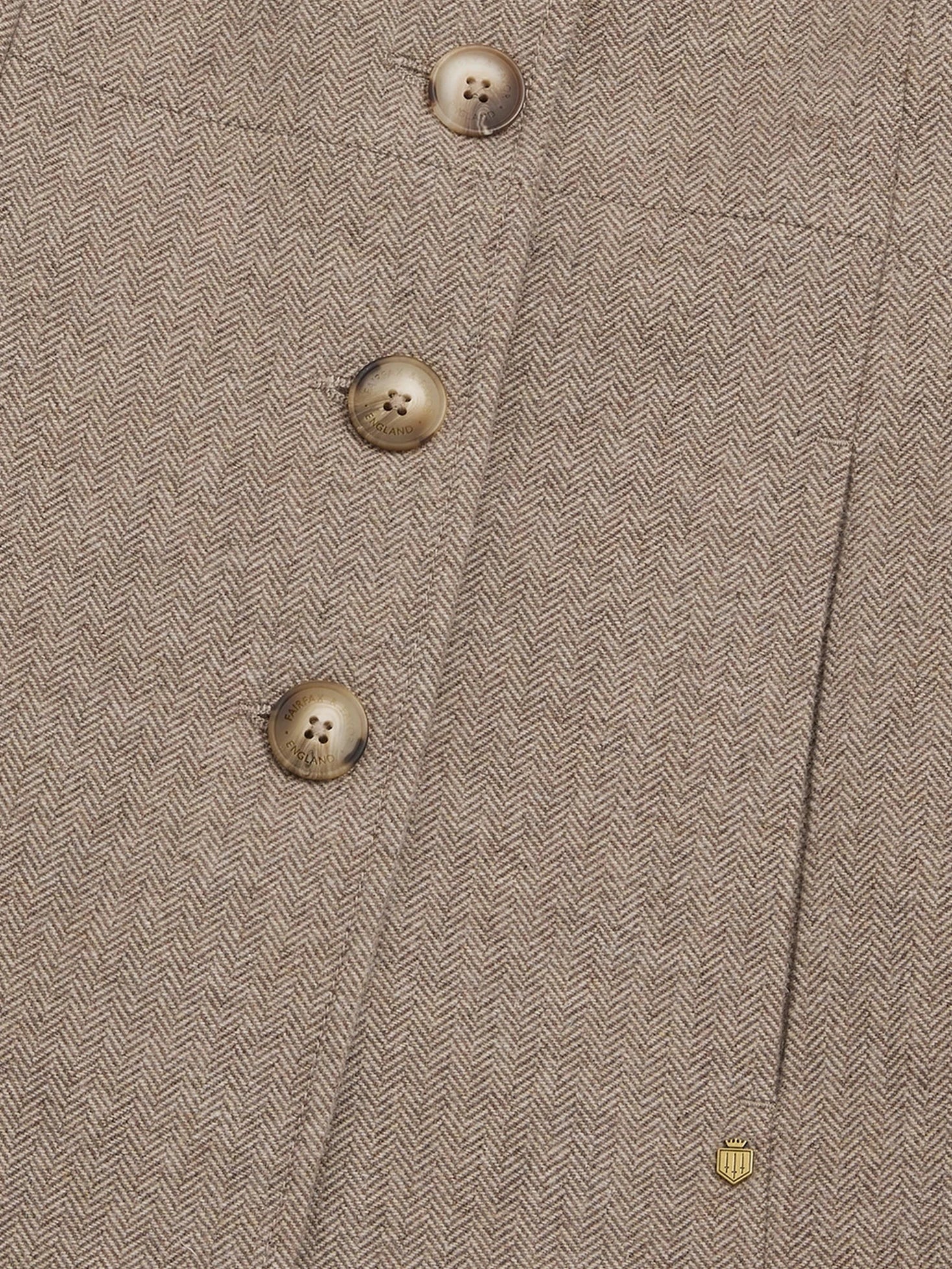 Eliza Herringbone Gilet - Driftwood - Image 4