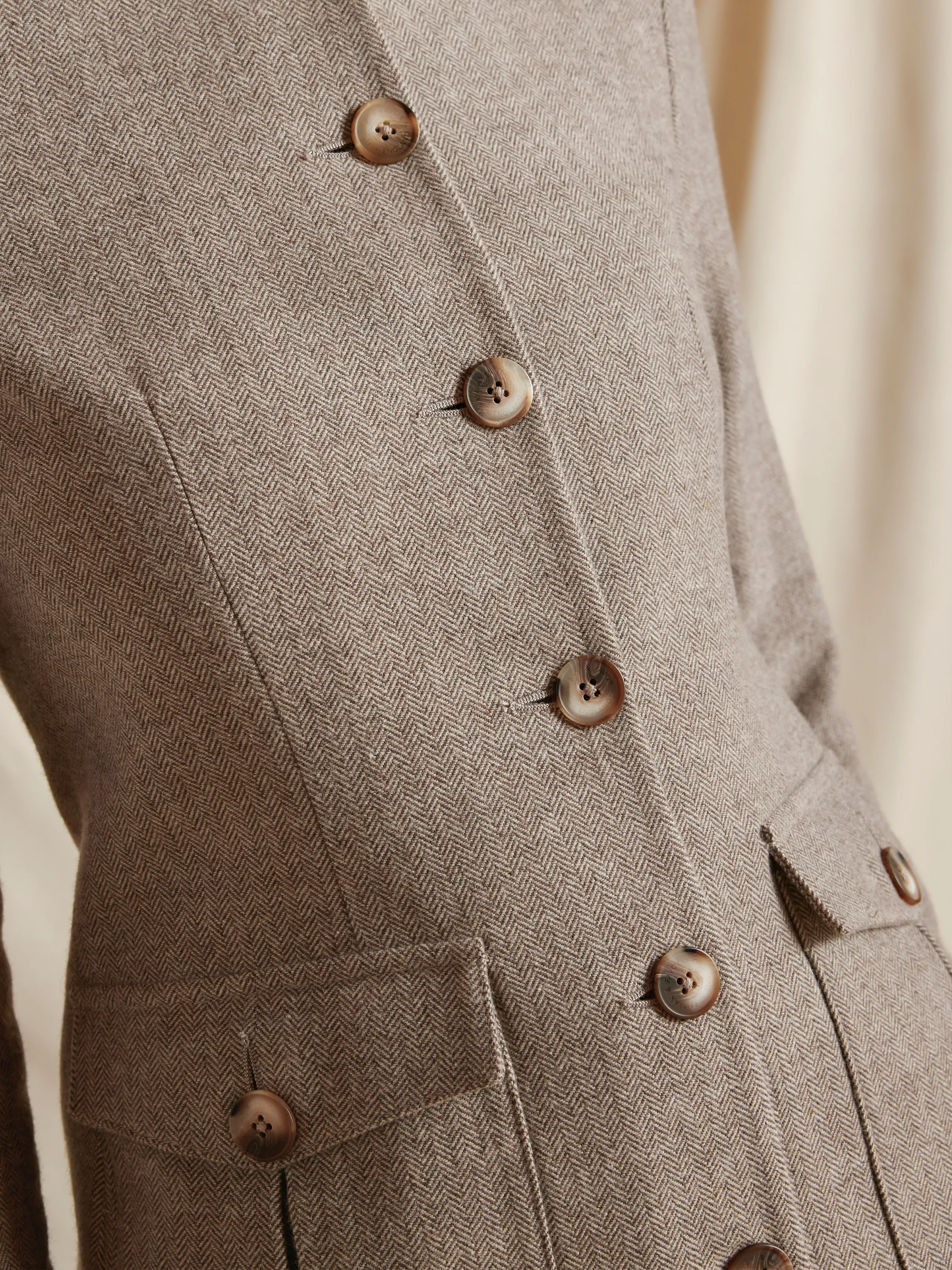 Eliza Herringbone Jacket - Driftwood - Image 4