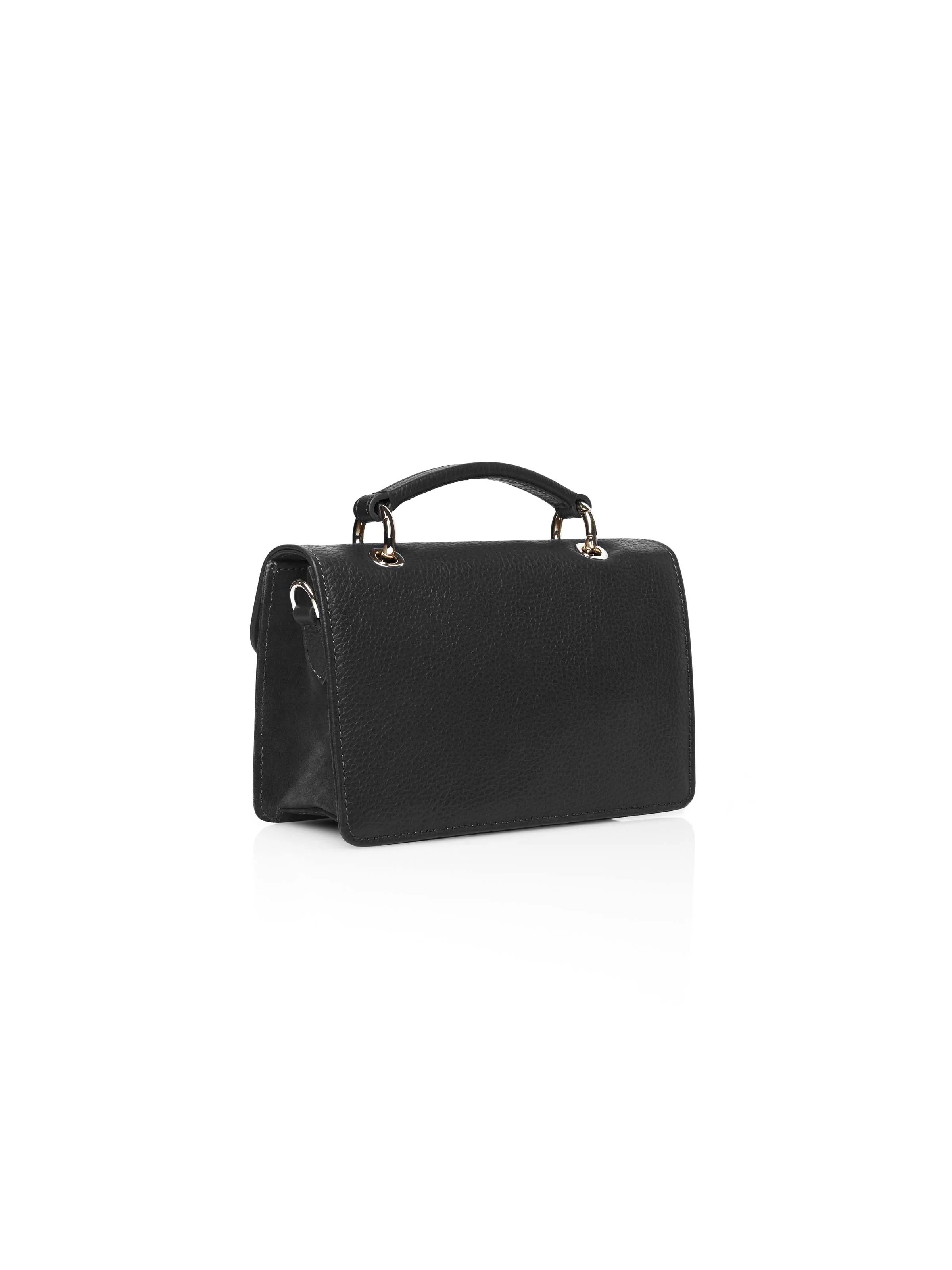Loxley Mini Cross Body Bag - Black Leather & Suede - Image 3