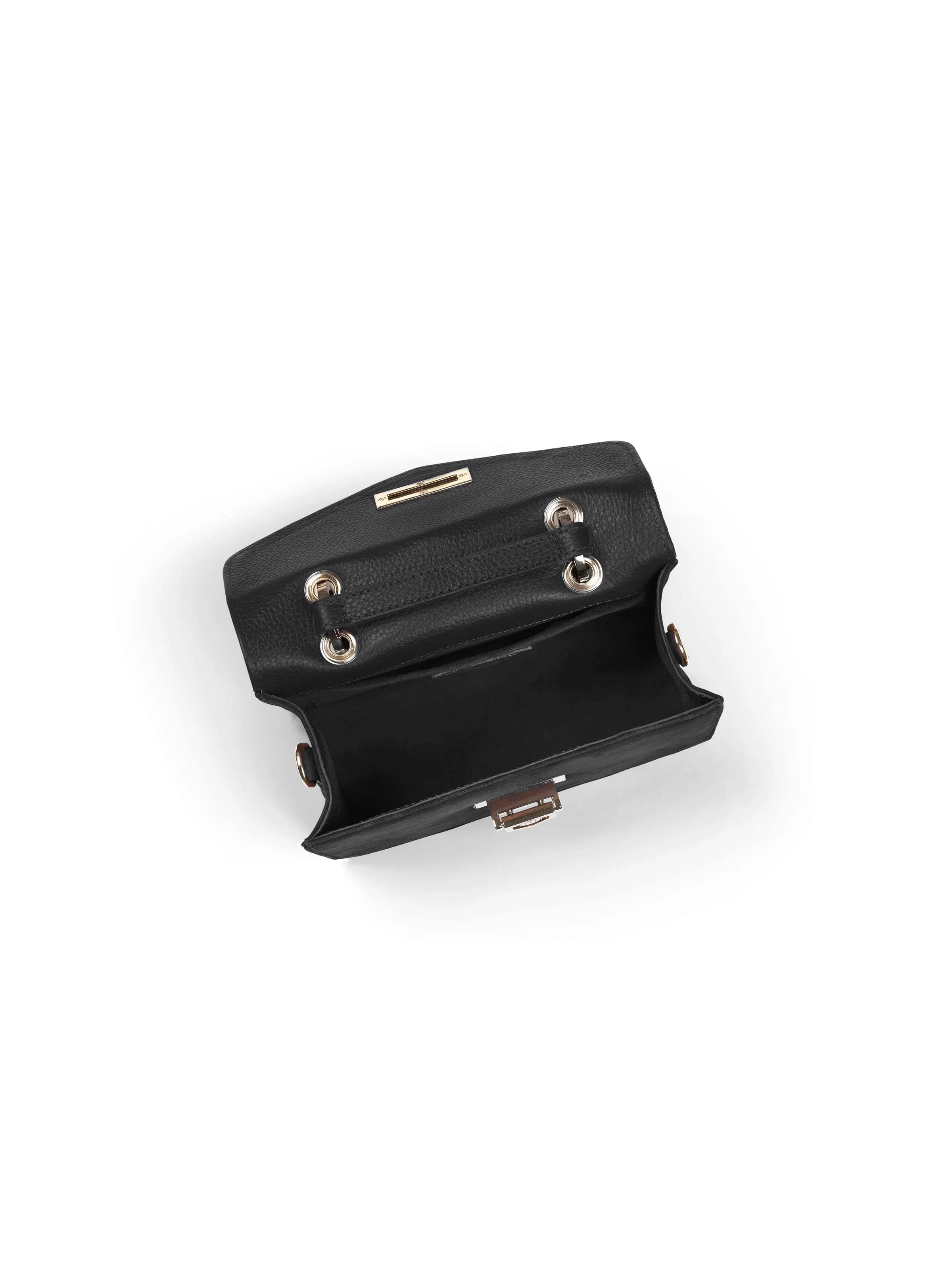 Loxley Mini Cross Body Bag - Black Leather & Suede - Image 4