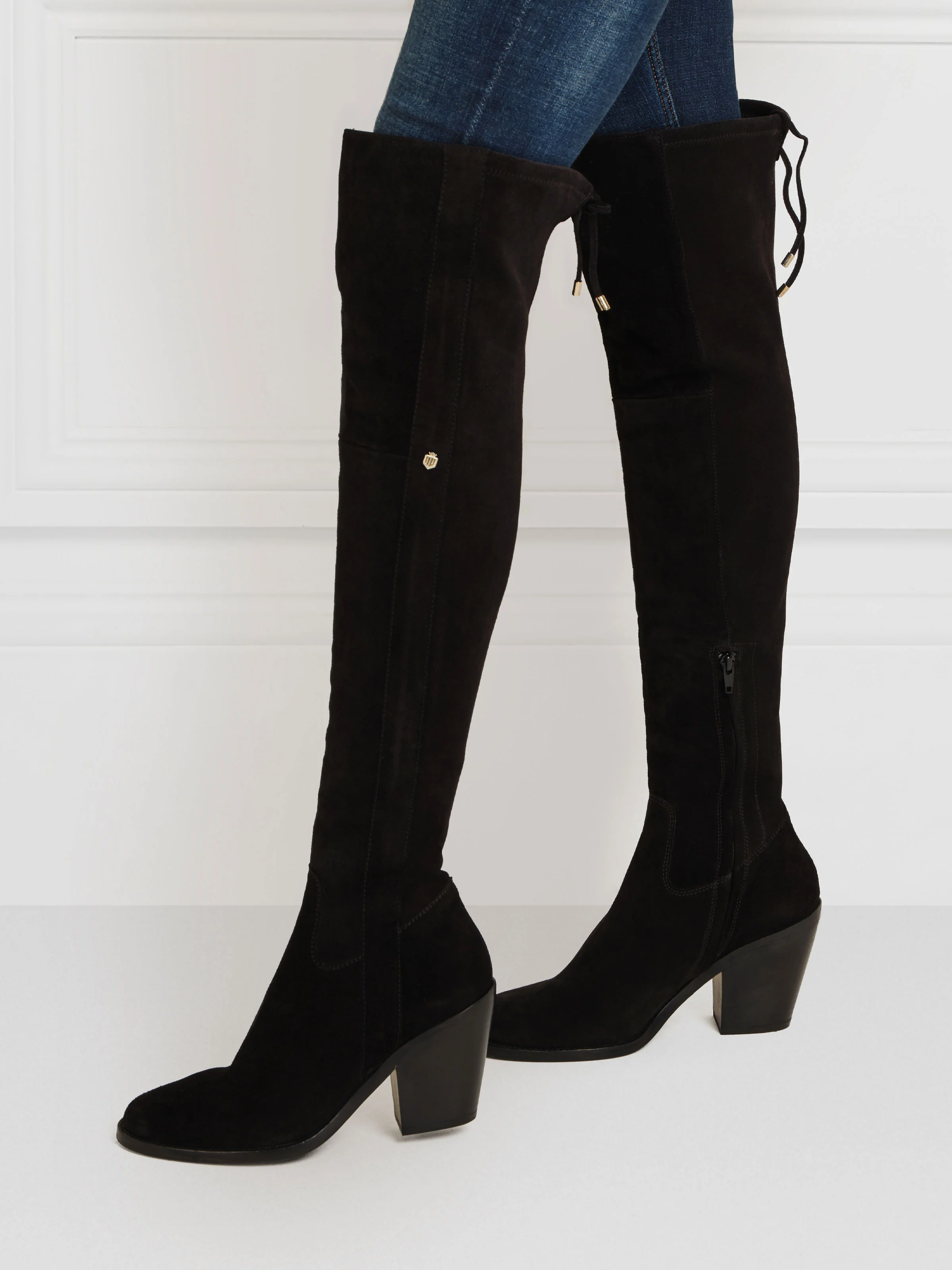 Over Knee Brompton - Black Suede - Image 5