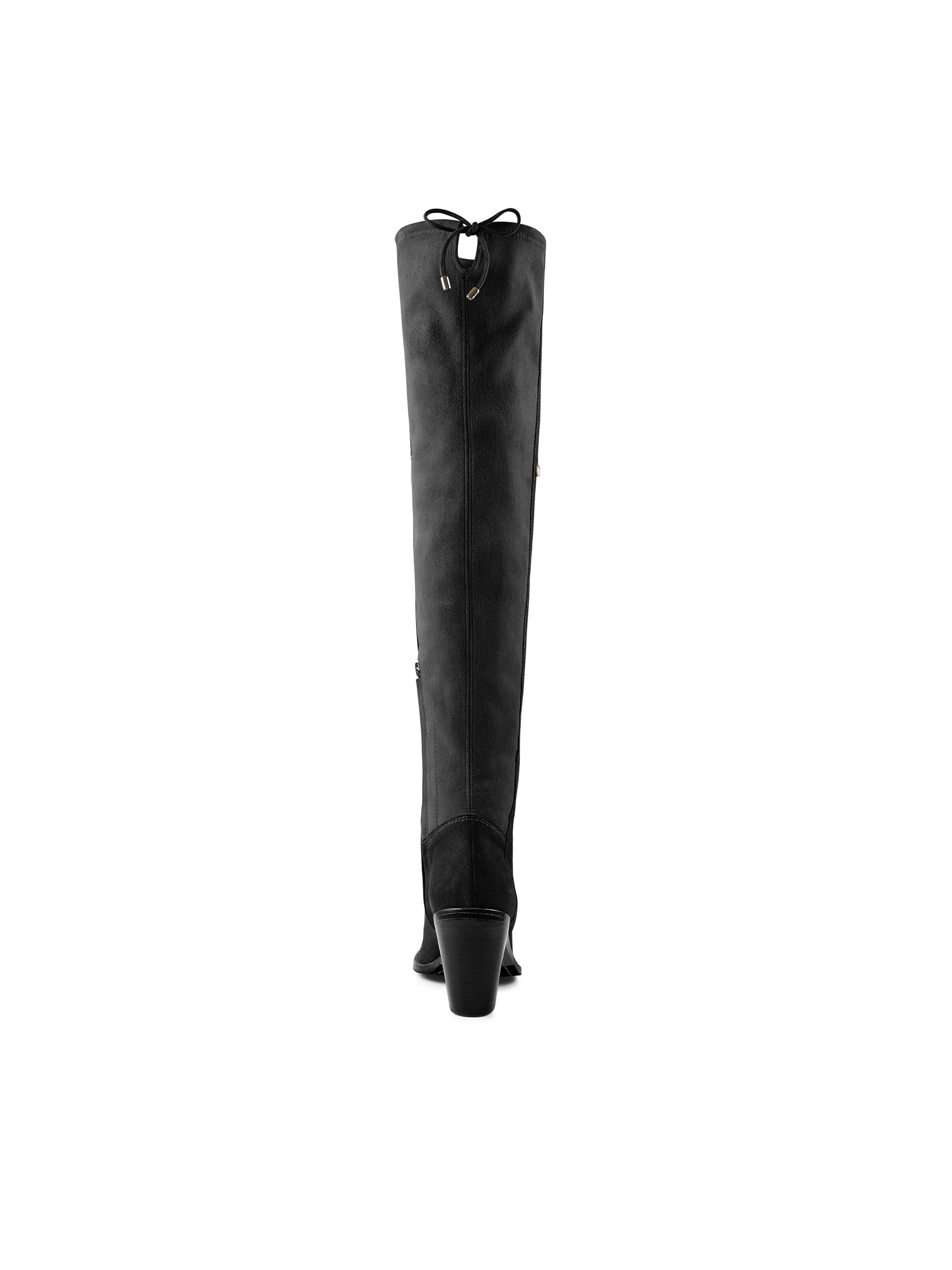 Over Knee Brompton - Black Suede - Image 7