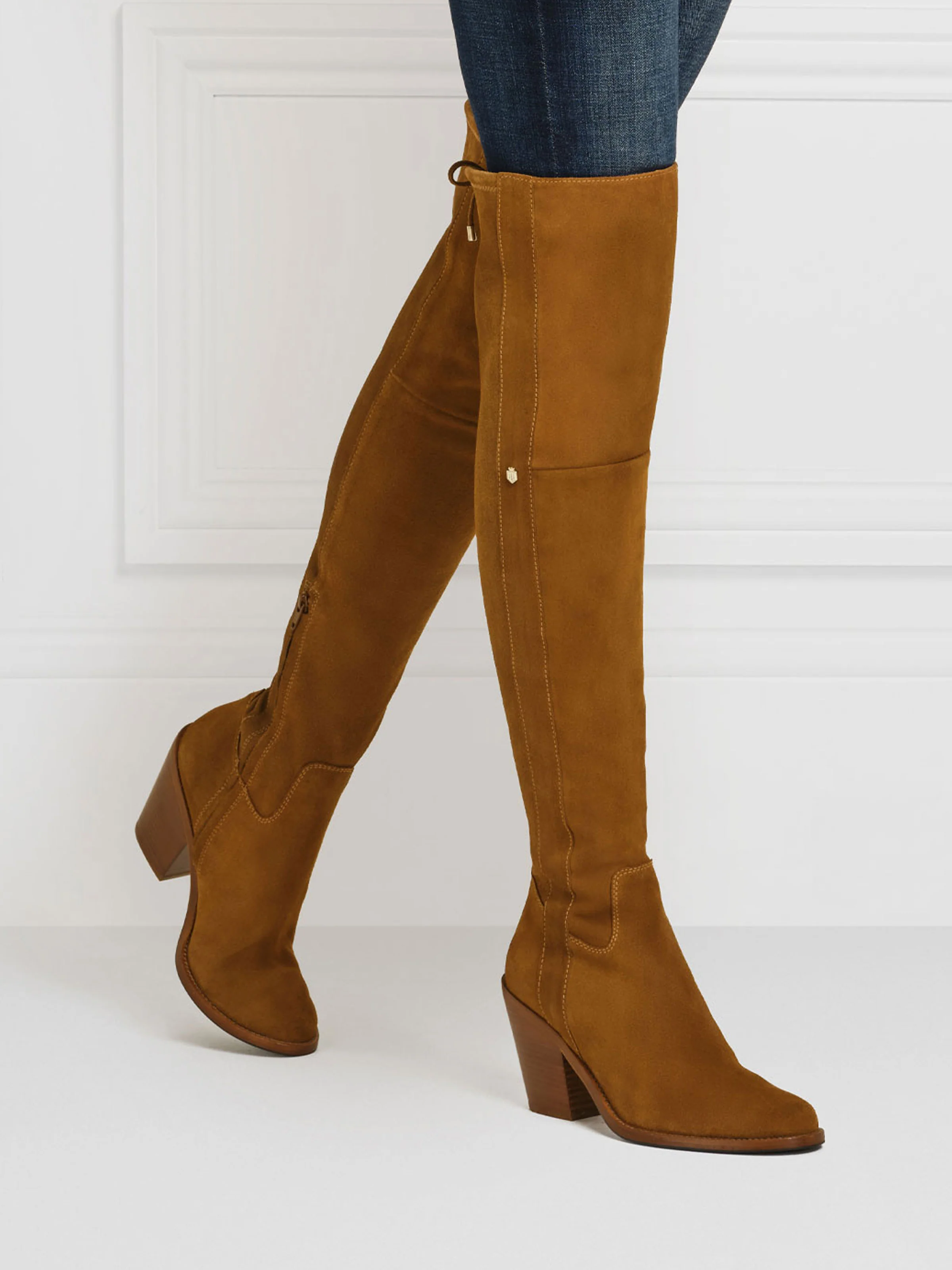 Over Knee Brompton - Tan Suede - Image 6
