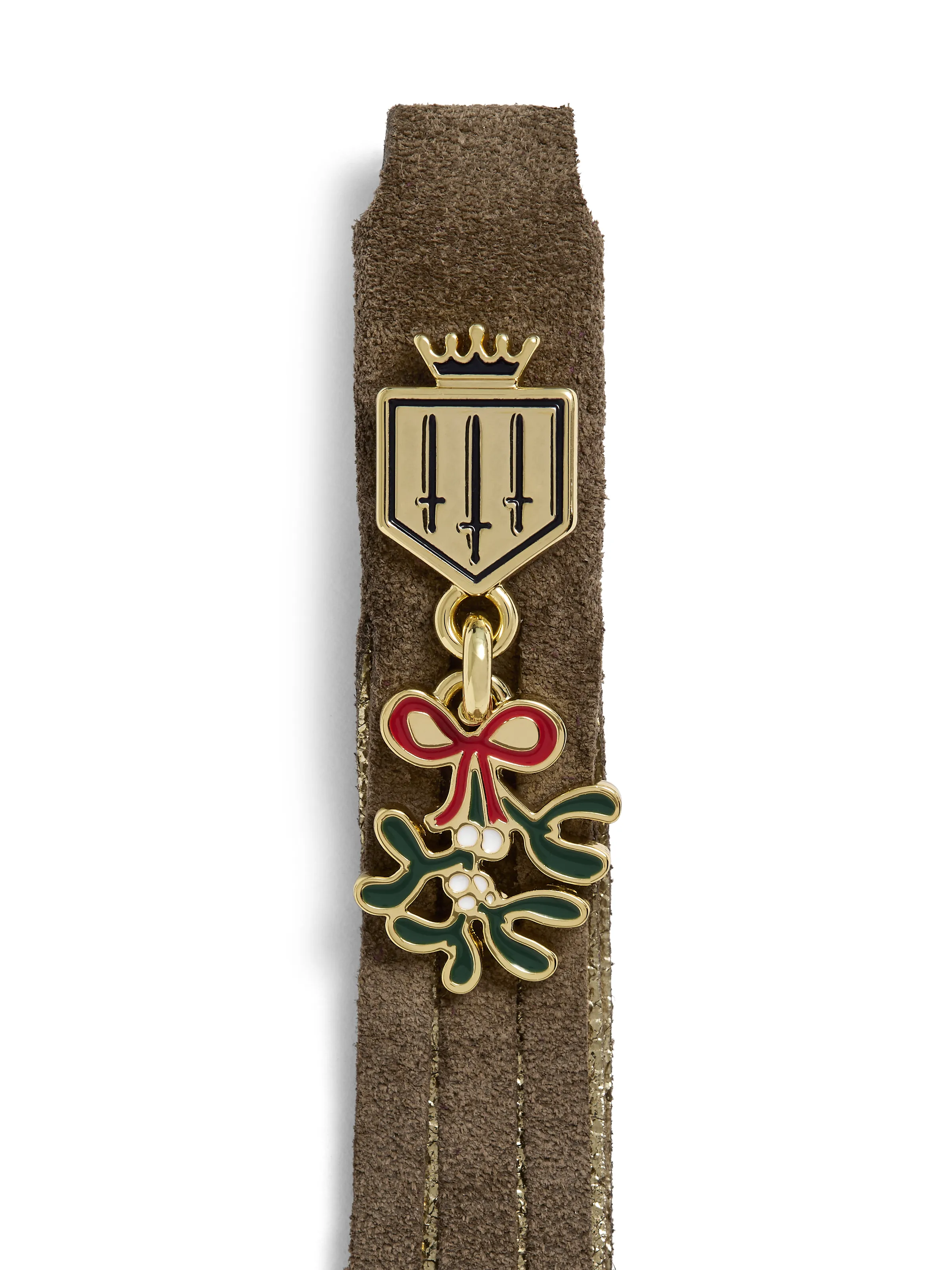 Pair of Mistletoe Charms Tassels - Fog Suede - Image 4