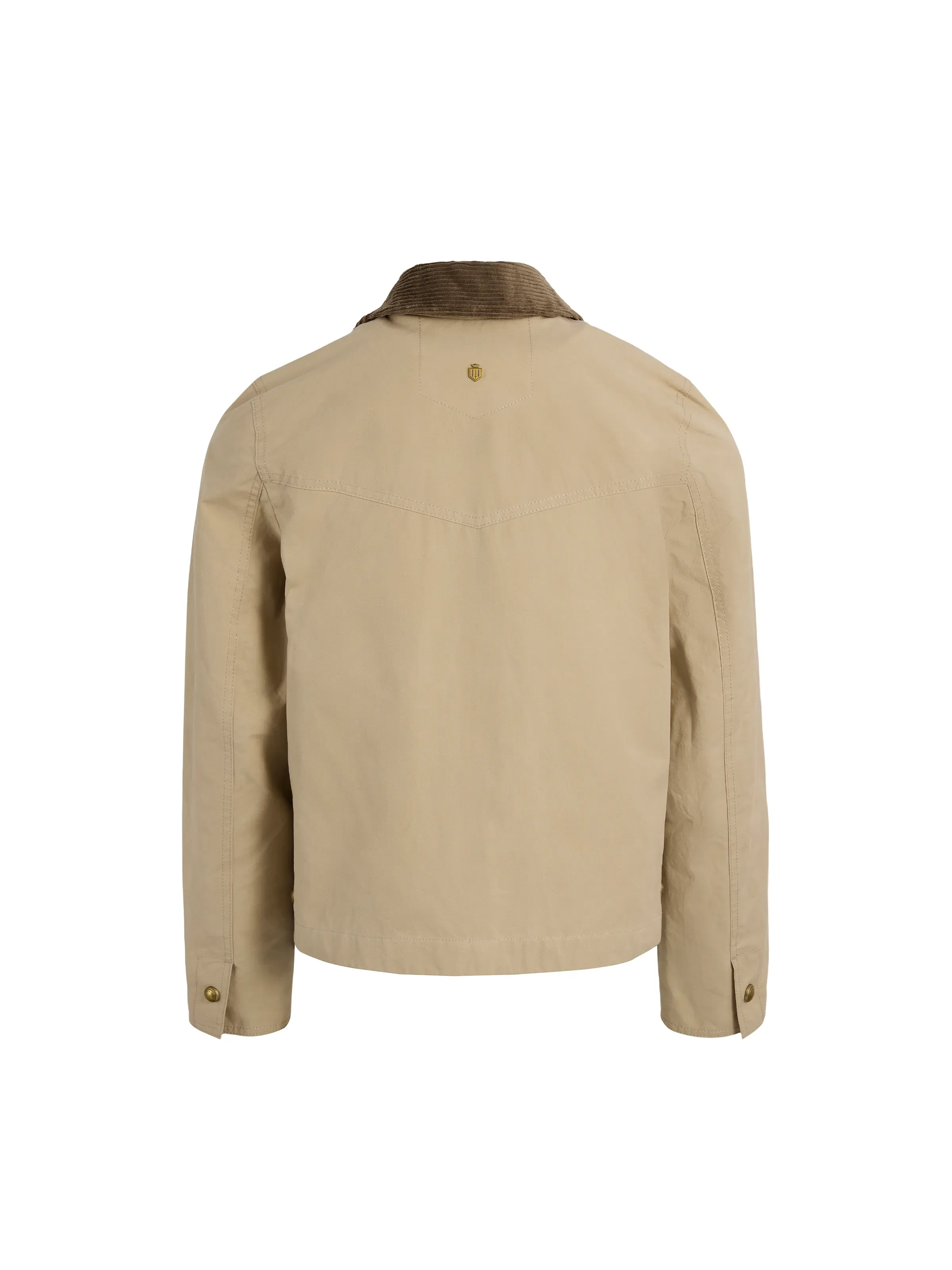 Tabitha Short Wax Jacket - Oatmeal - Image 3