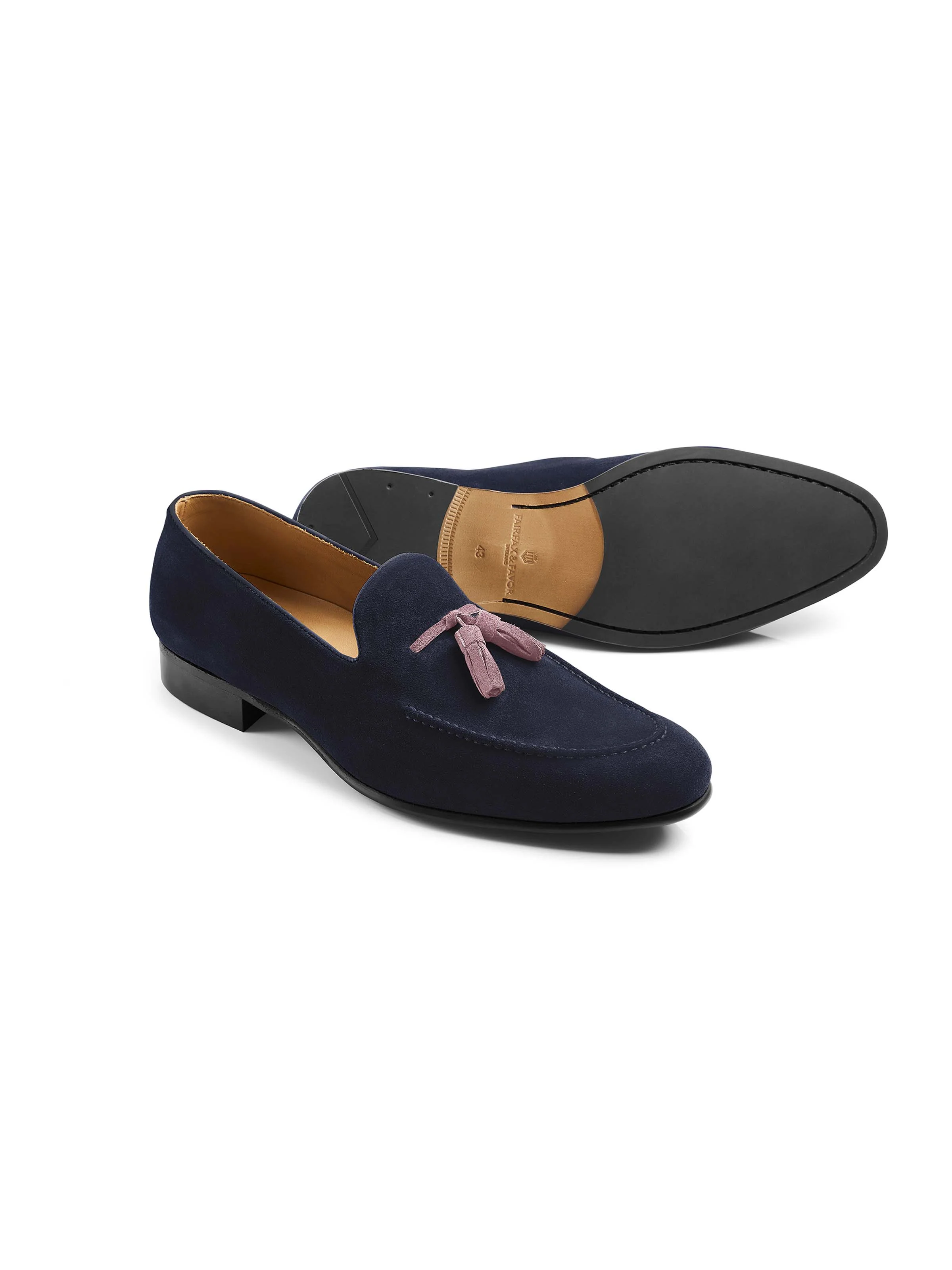 Bedingfeld - Navy & Pink Suede - Image 5