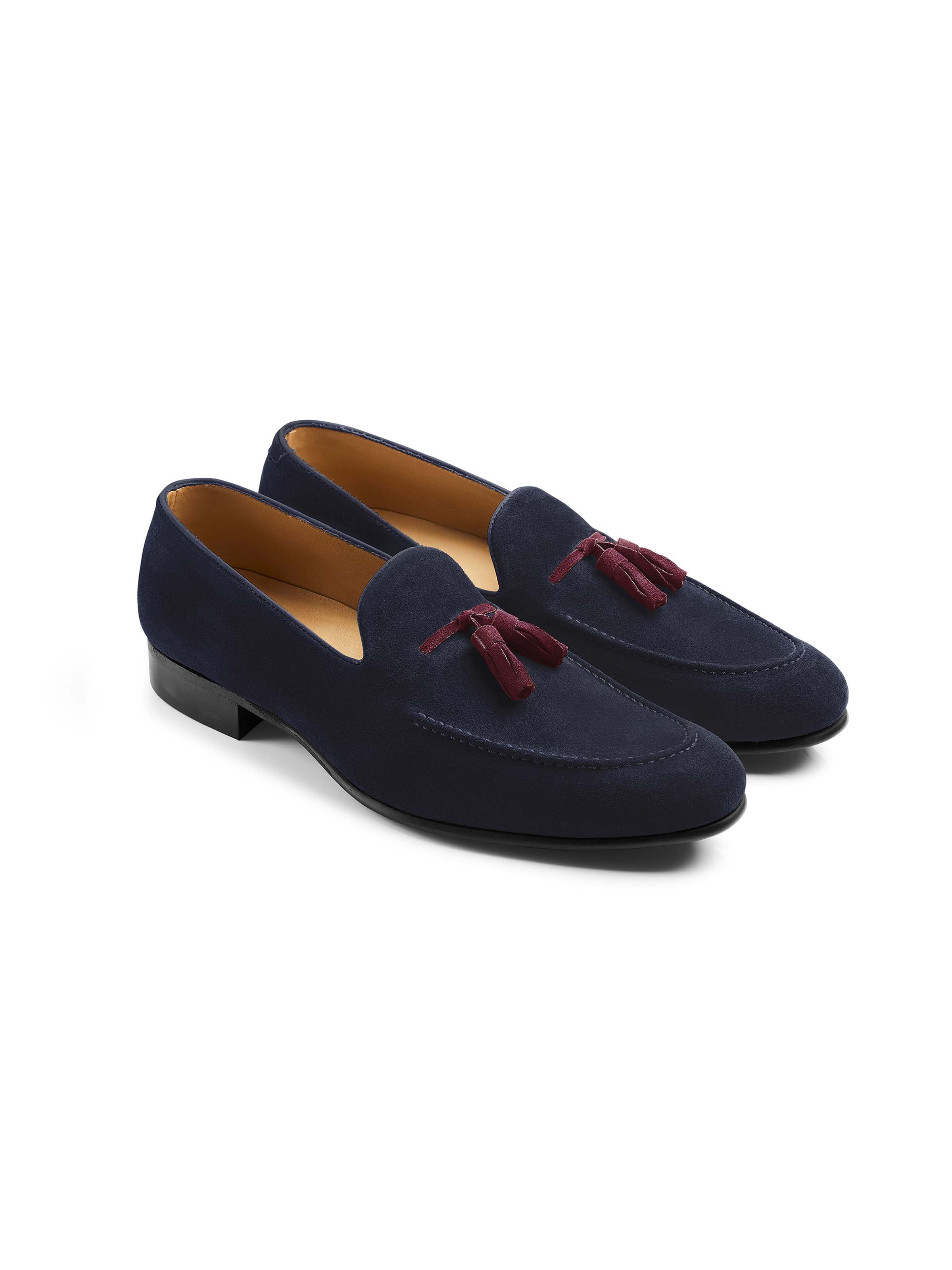 Bedingfeld - Navy & Burgundy Suede - Image 4