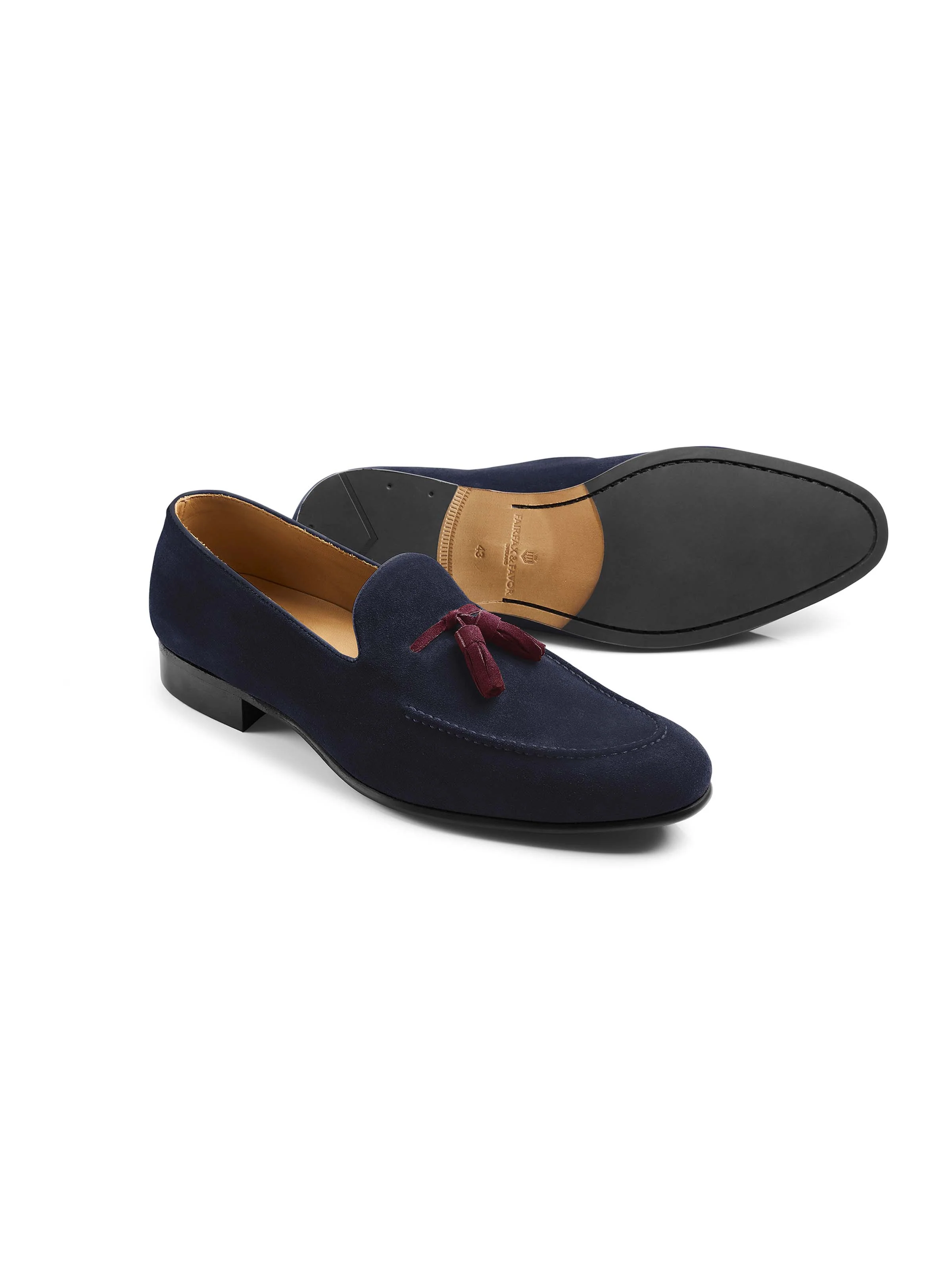Bedingfeld - Navy & Burgundy Suede - Image 5