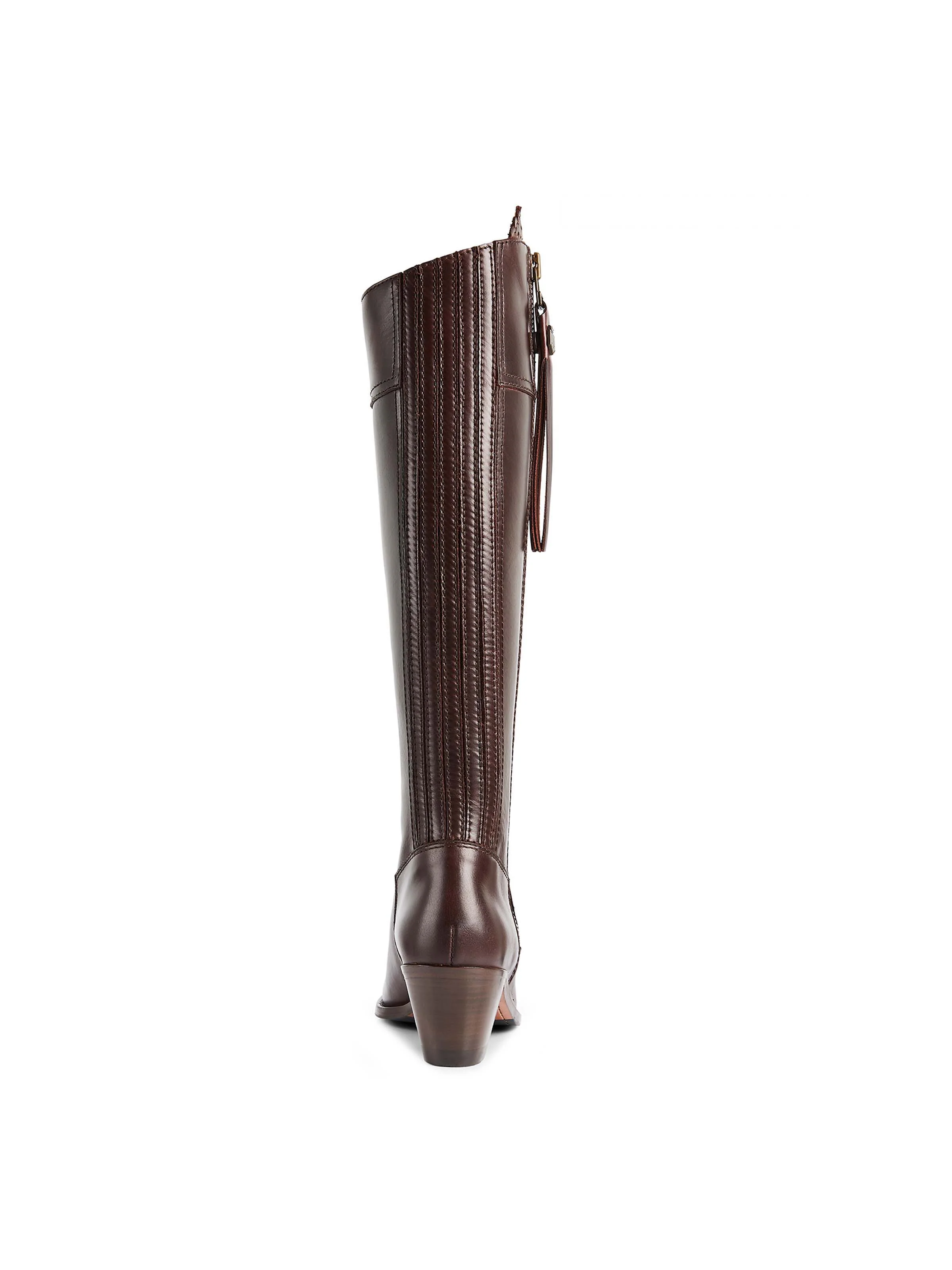 Heeled Regina (Narrow Fit) - Mahogany Leather - Image 3