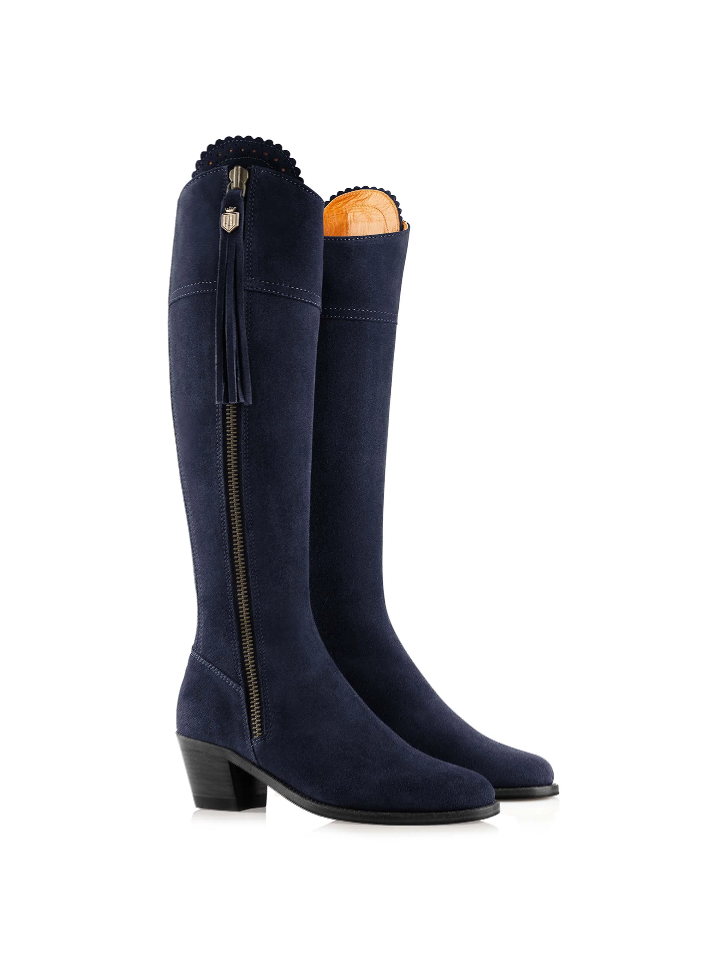 Heeled Regina (Regular Fit) - Navy Blue Suede - Image 3