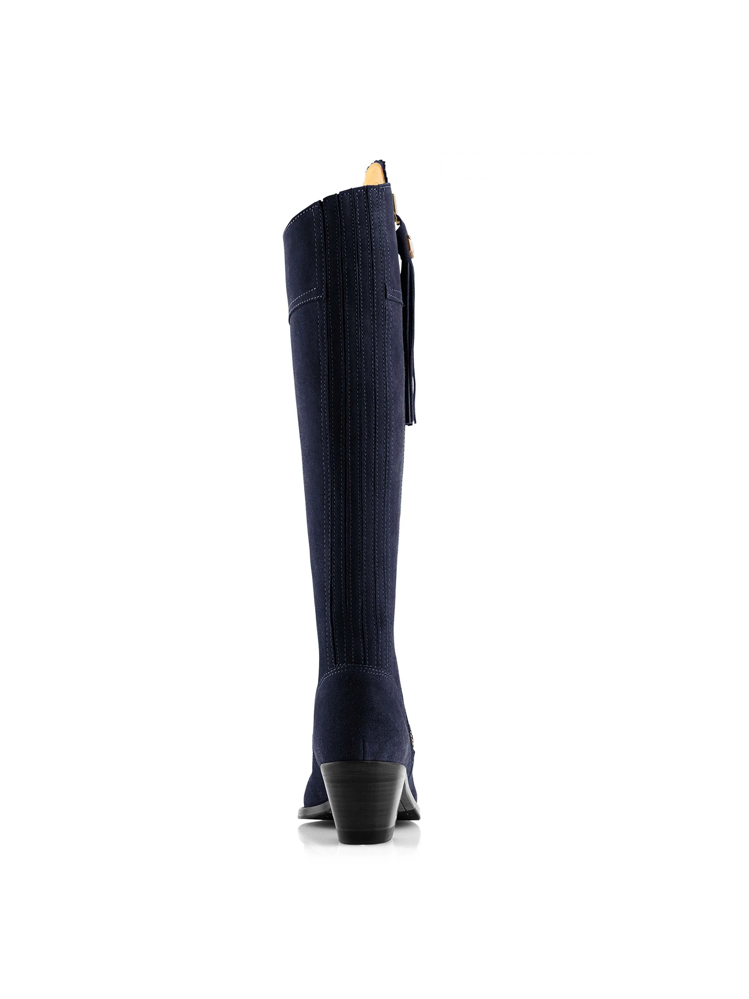 Heeled Regina (Narrow Fit) - Navy Blue Suede - Image 5