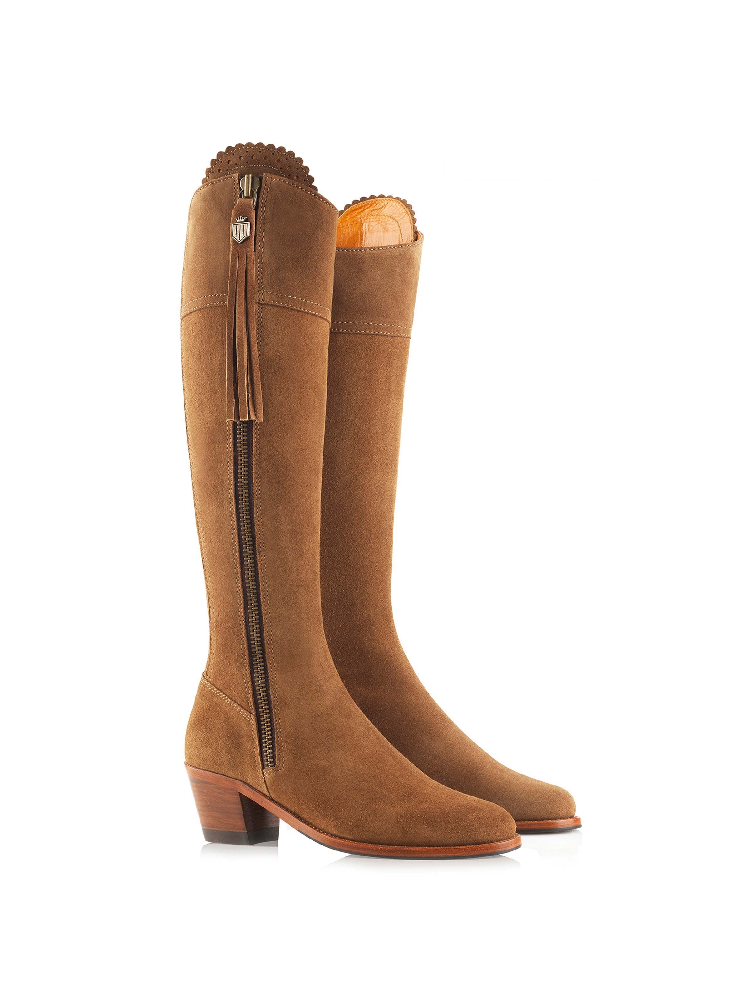 Heeled Regina (Narrow Fit) - Tan Suede - Image 3