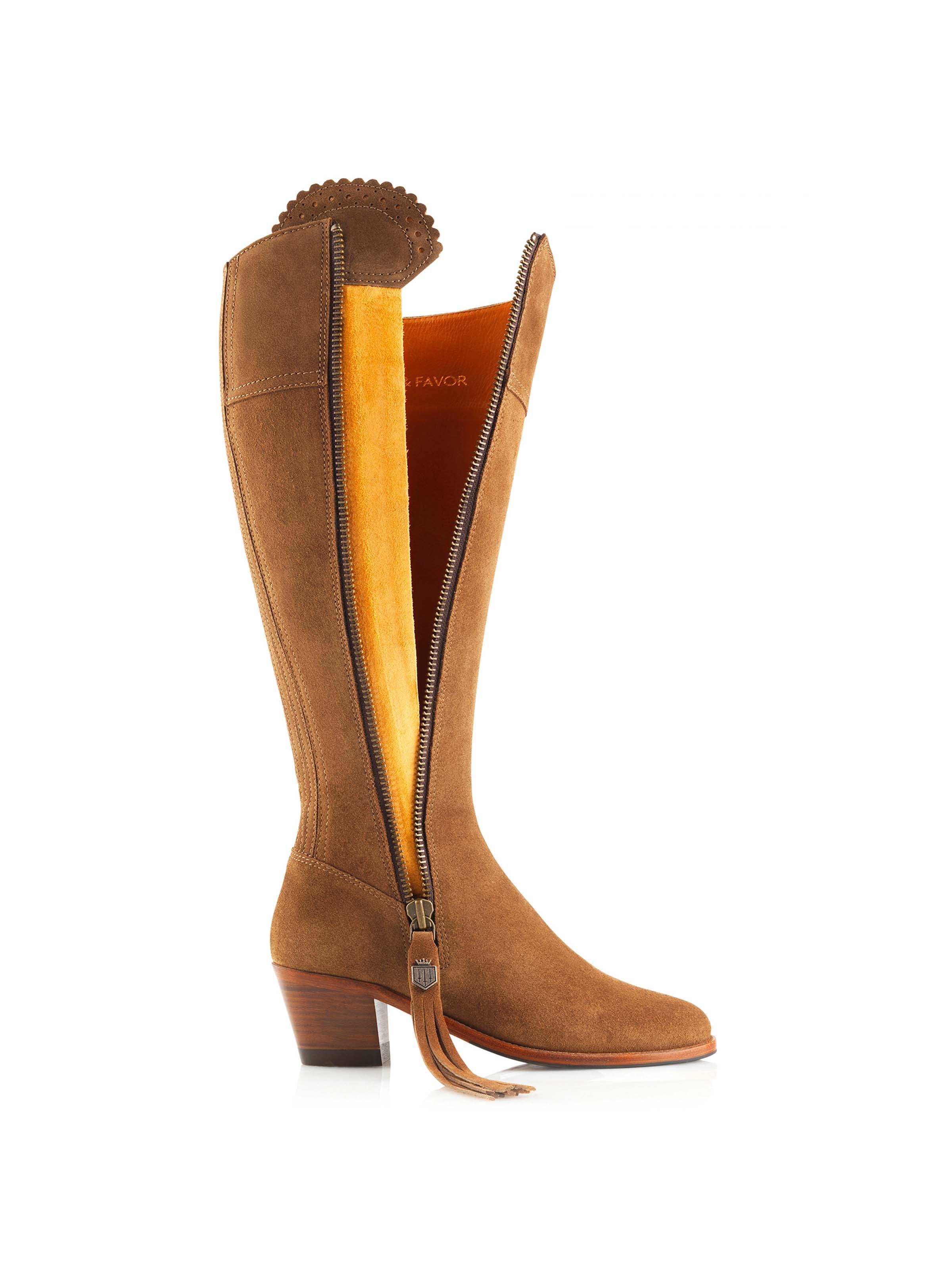 Heeled Regina (Sporting Fit) - Tan Suede - Image 3