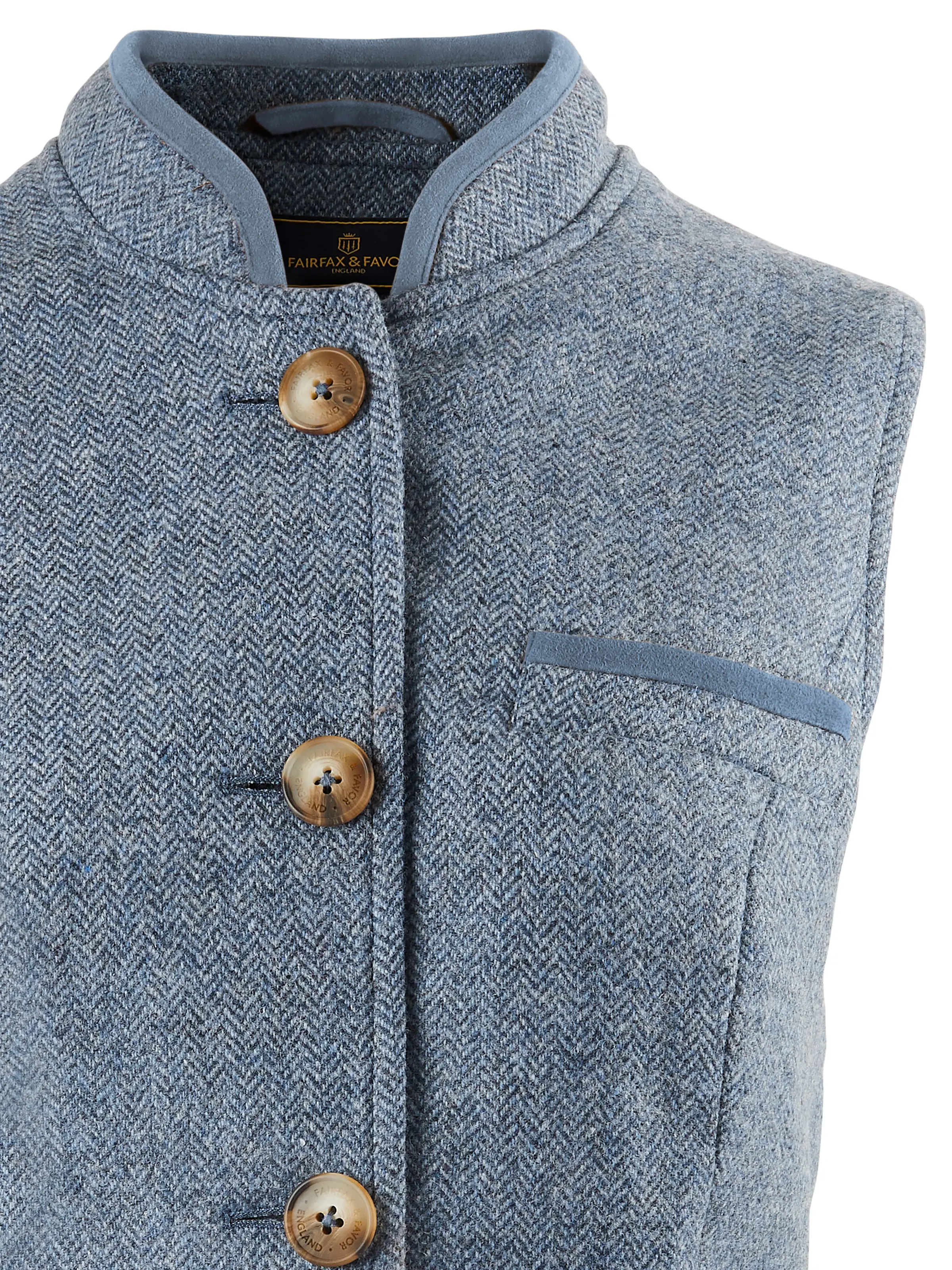 Madeline Gilet - Denim Herringbone - Image 5