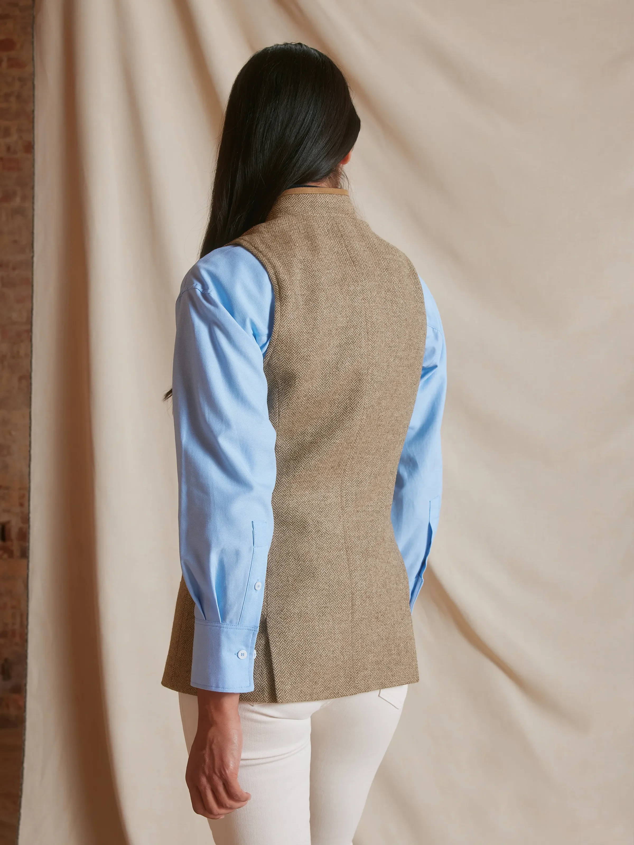 Madeline Gilet - Taupe Herringbone - Image 5