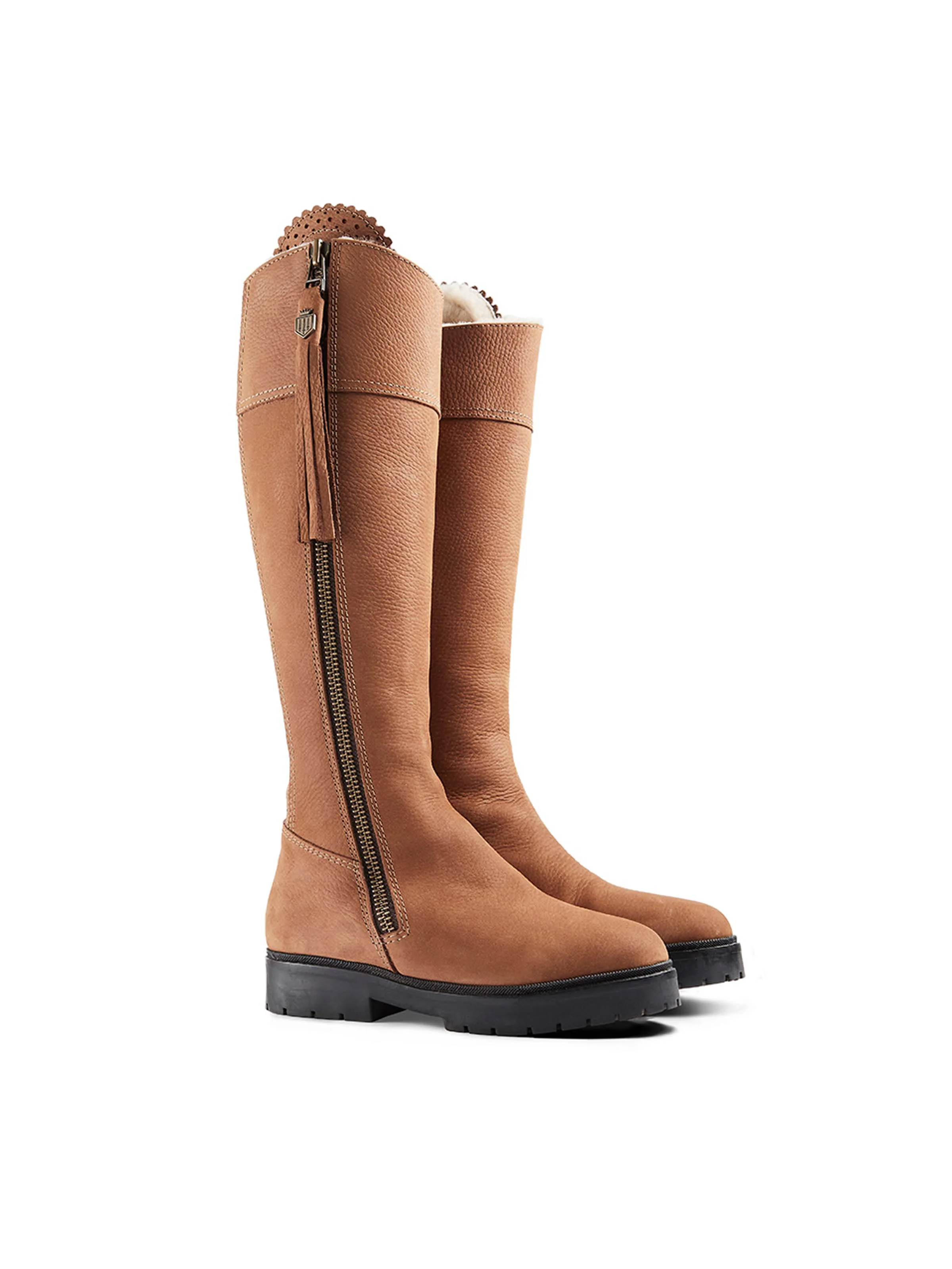 Shearling Lined Regina (Regular Fit) - Cognac Nubuck - Image 3