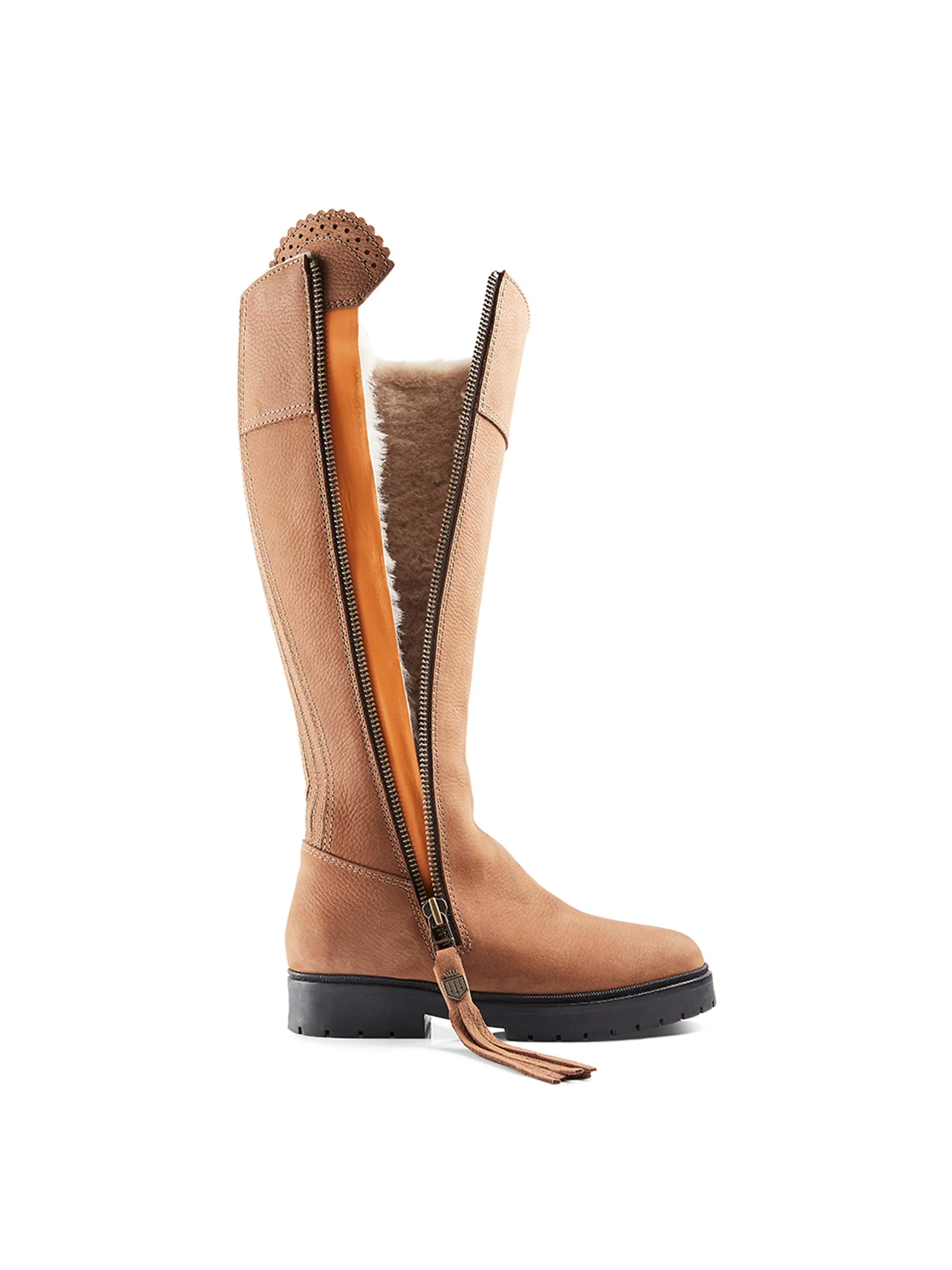 Shearling Lined Regina (Regular Fit) - Cognac Nubuck - Image 5