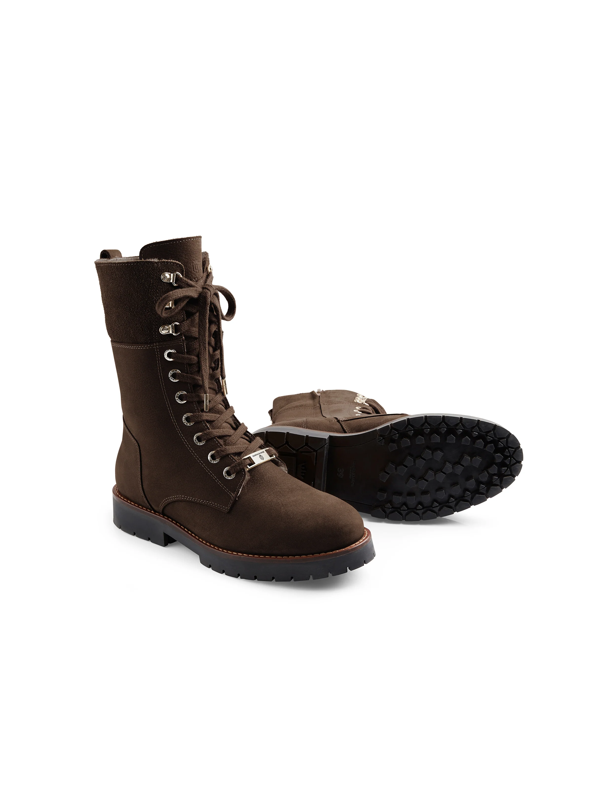 Shearling Lined Anglesey - Chocolate Nubuck - Image 4
