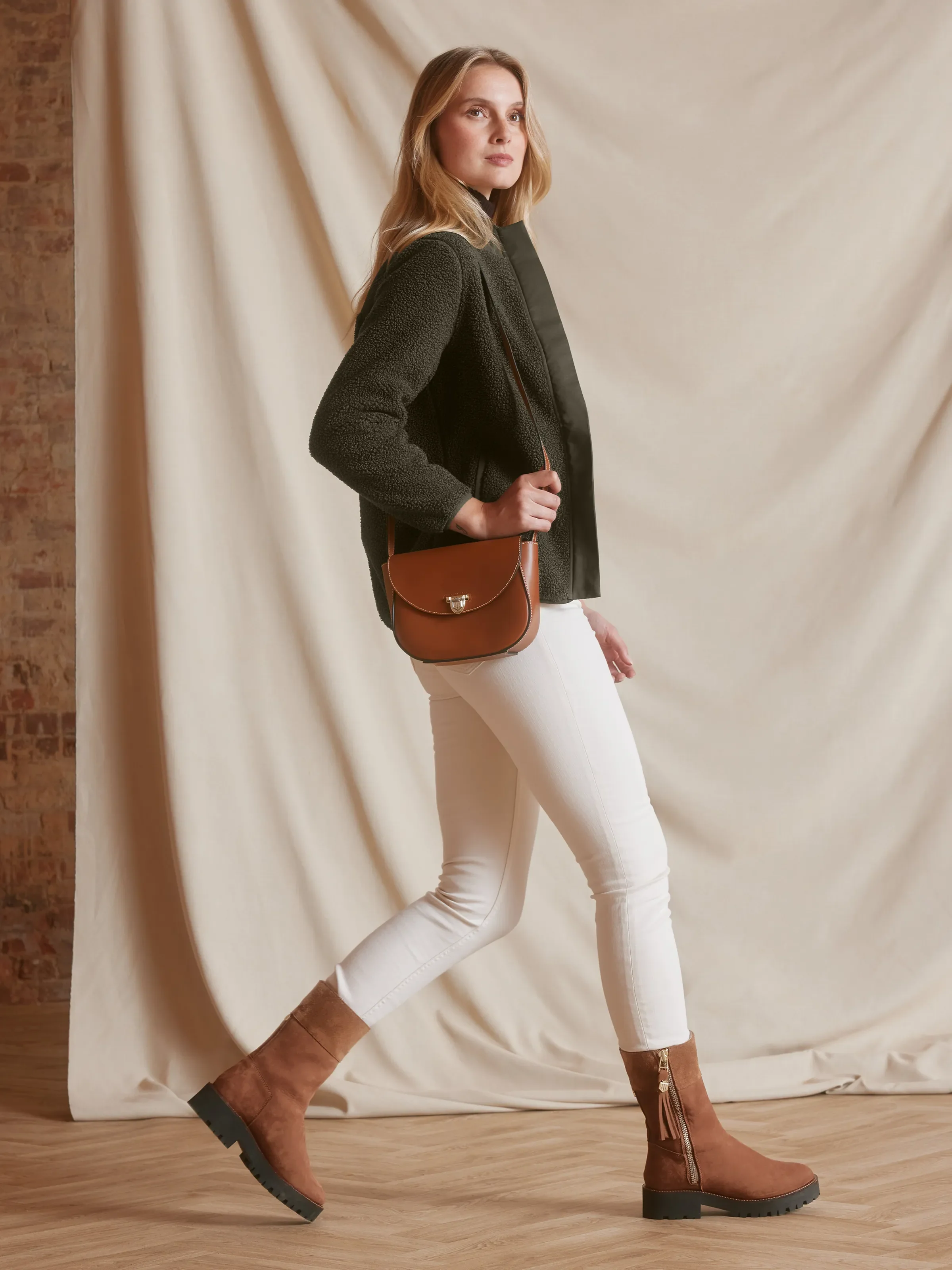 Shearling Lined Paris - Cognac Nubuck - Image 6