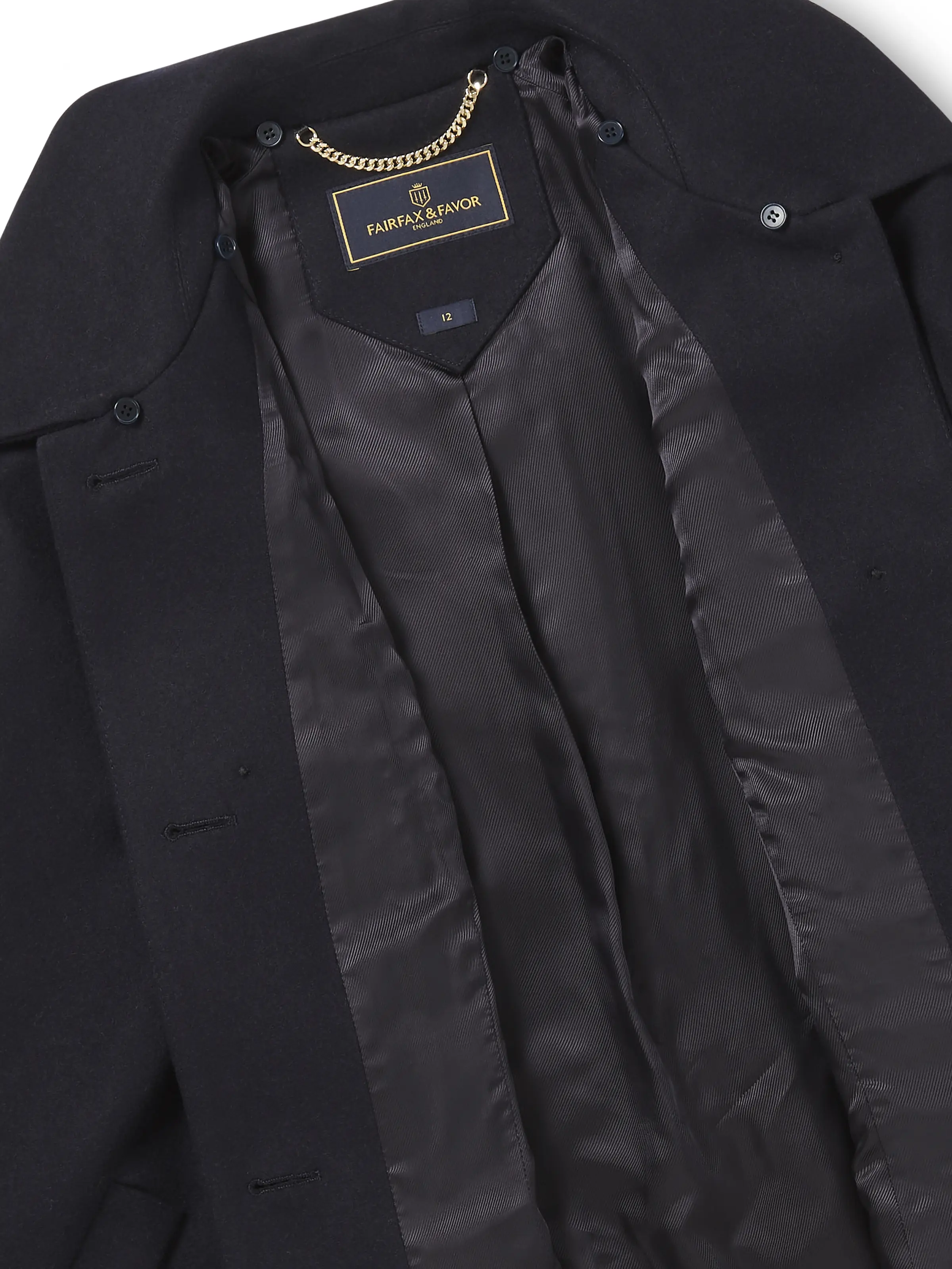 Sienna Wool Cape - Navy - Image 4